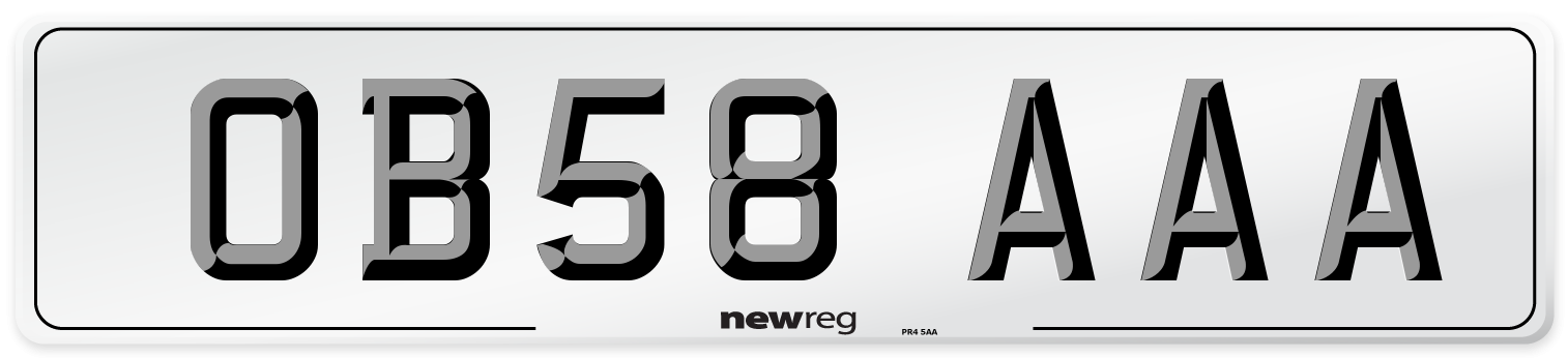 OB58 AAA Number Plate from New Reg